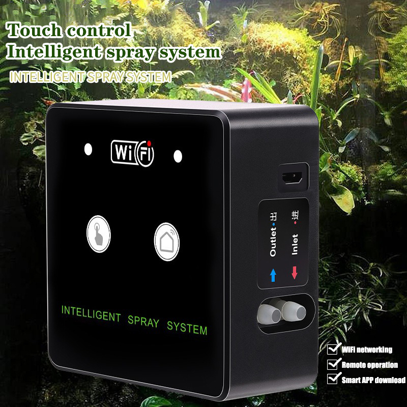 Pulverizador de selva tropical, Control WiFi, niebla automática, sistema de pulverización de sincronización de selva tropical, Kit de temporizador de riego, pulverizador para reptiles, humidificador