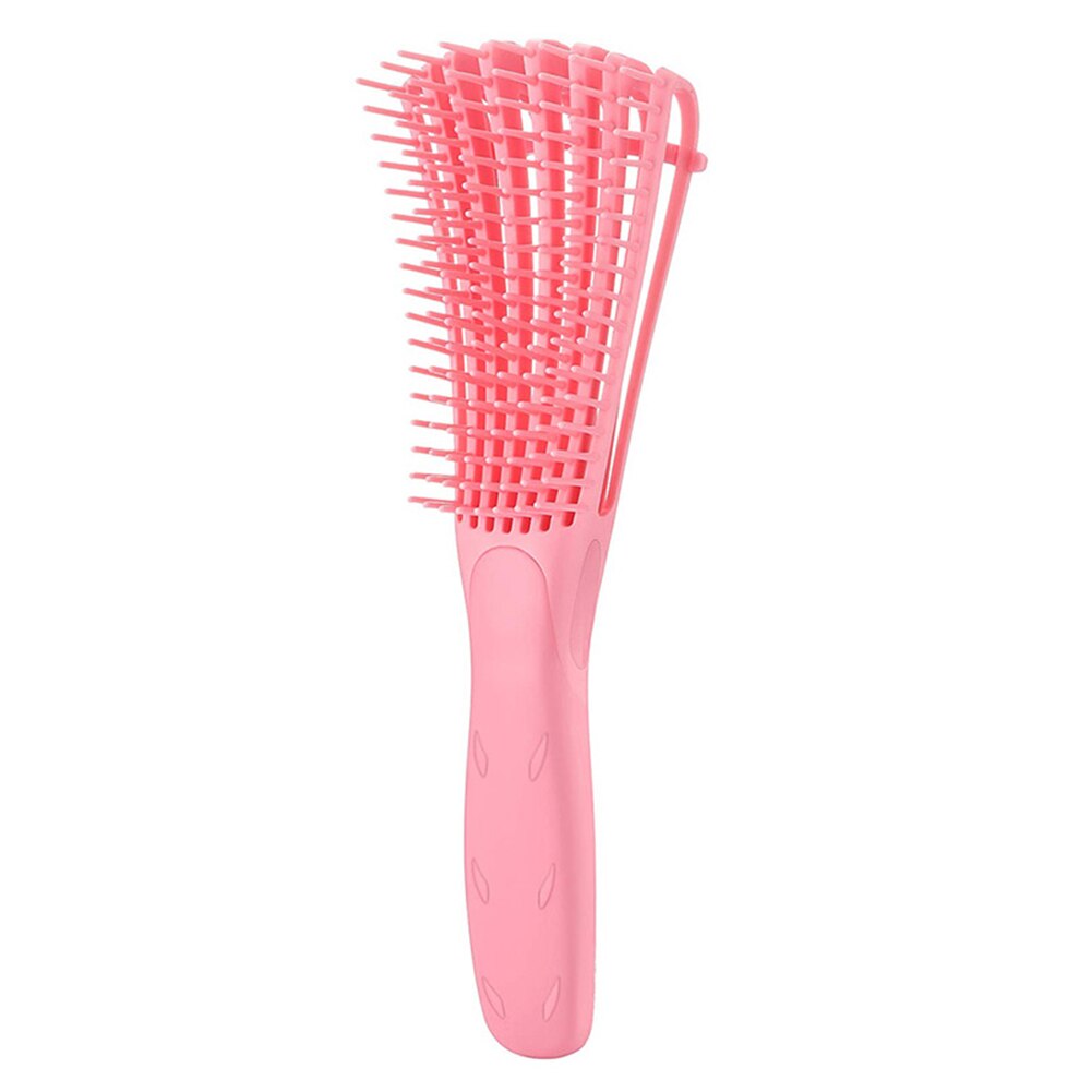 Scalp Massage Comb Curved Breathable Ribs Claw Comb Hairbrush Soft Durable Hairdressing Smooth Hair Comb: Pink