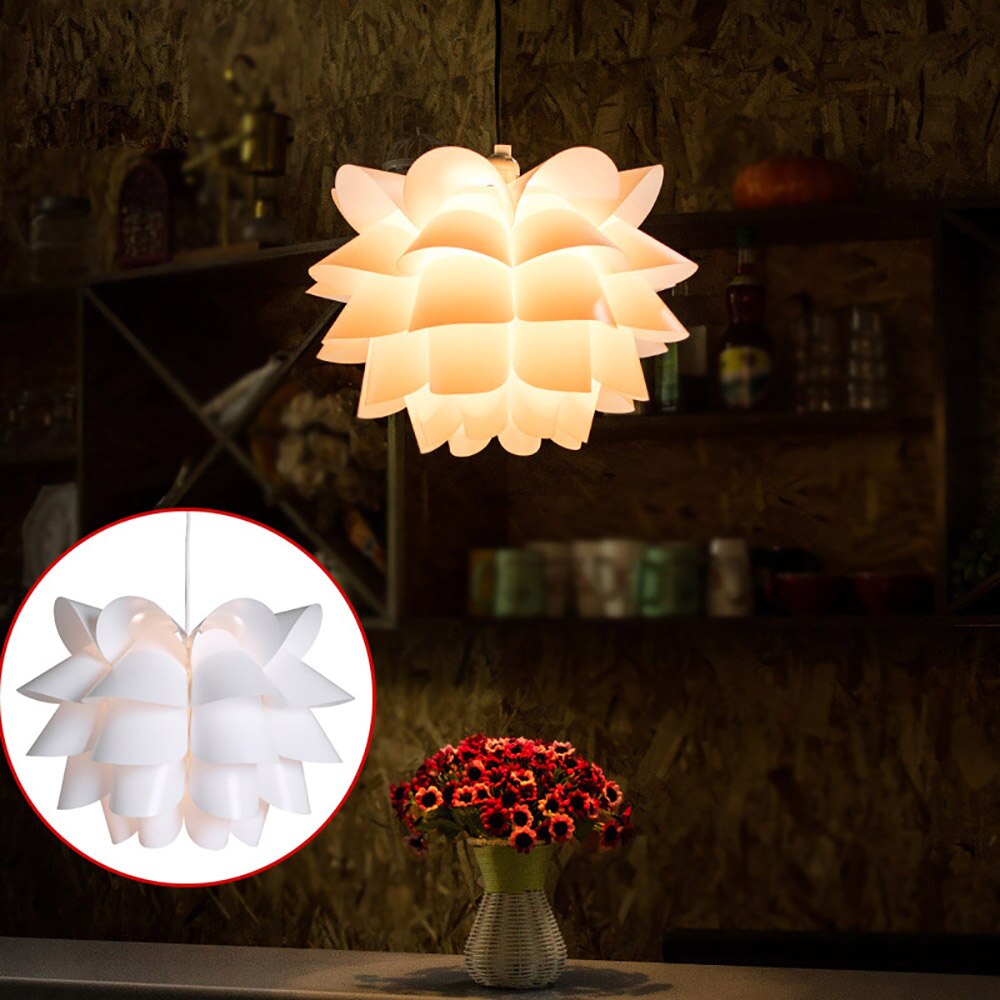 Gør det selv lotus blomster lampeskærm blomster lampeskærm pendel lampeskærm lys cover til loft pendel kontor hotel bar boligindretning