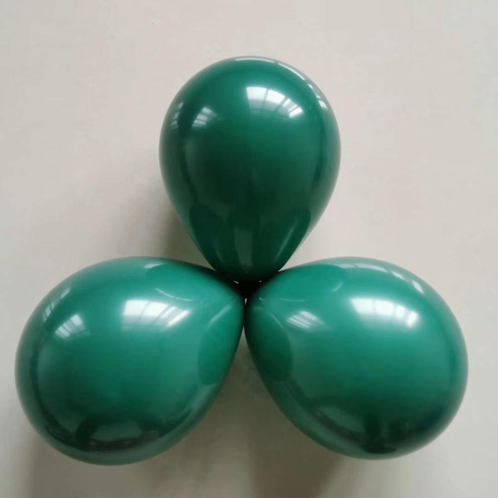 10 st 10 tum metalliska latex ballonger mörkgröna runda globos uppblåsbara helium ballong födelsedagsfest dekoration tillbehör