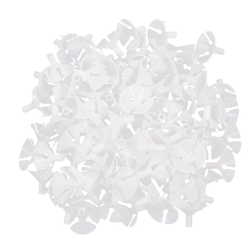 200 stuks witte ballonstokjeshouders met bekers voor bruiloften, feesten, feestdagen en jubileumdecoratie