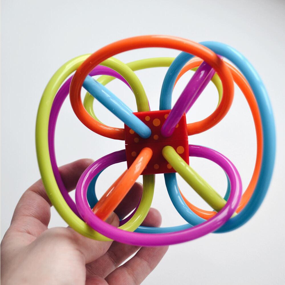 Colorful Baby Rattles Teether Toys Newborn Infant Puzzle Teeth Ball For 0-12 months Baby Hand Bell Rattle Early Educational: Default Title