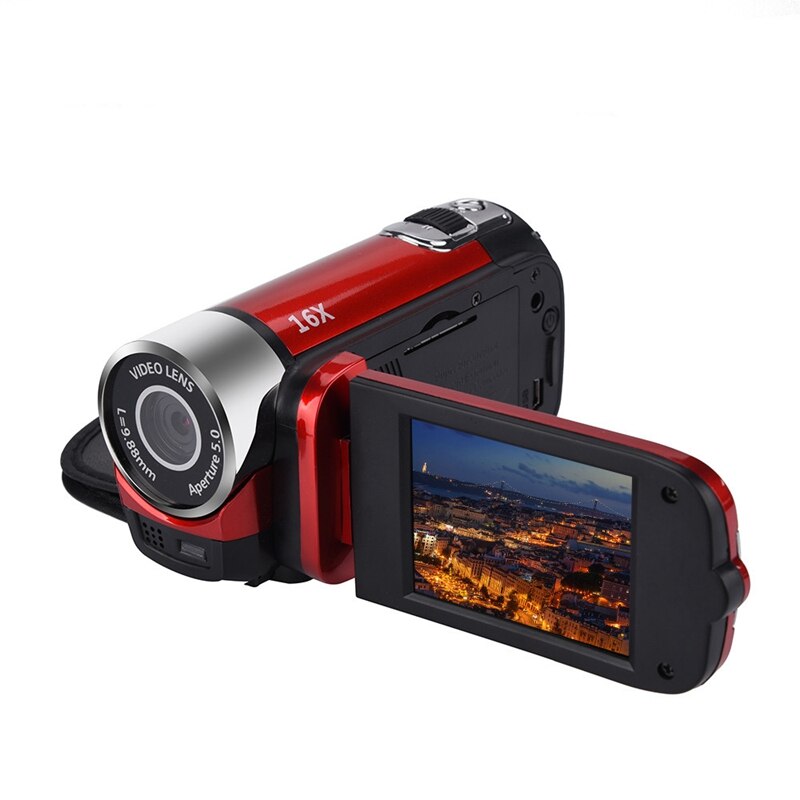Handheld Videocamera 1080P FHD 16x Digitale Zoom, Trabar DV Camera Met Coms Sensor Ingebouwde Luidspreker 270 Draaibaar Scherm Zwart 781275173