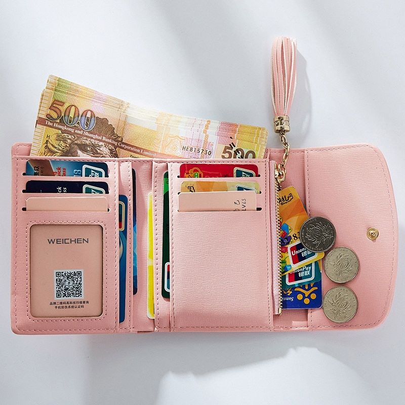 Tassel Women's Wallet With Card Holder Coin Purse Short Wallets Female Brand Ladies Purse Cover Carteira