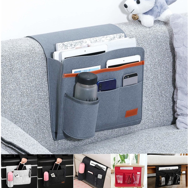 Bedside Storage Organizer Hanging Caddy Bed Holder Pockets Bed Pocket Sofa Organizer Pockets Book Felt Bed Holder Pockets