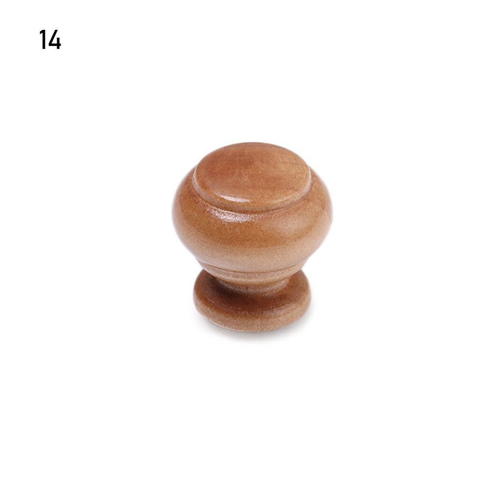 Boutons de tiroirs en bois naturel, 1 pièce, pour armoire de cuisine, armoire, commode, poignée de meubles avec vis: 14