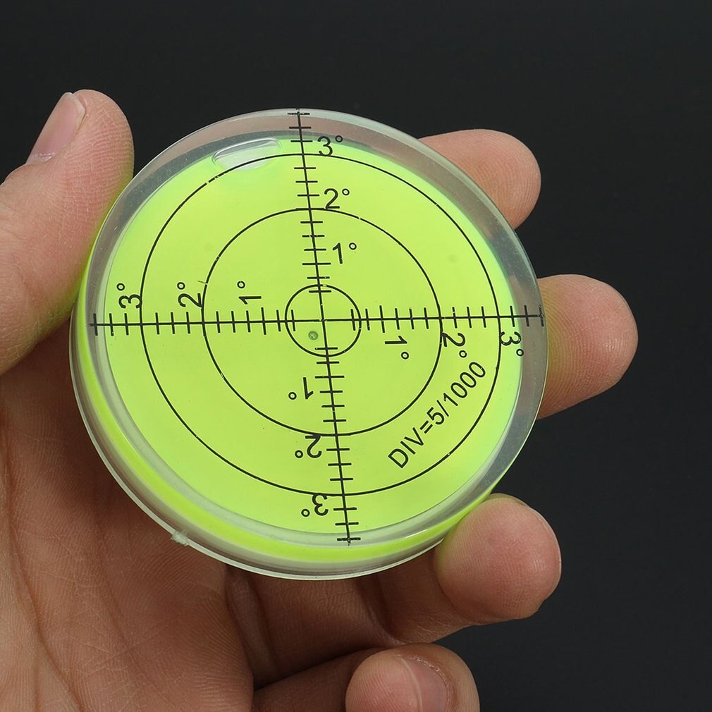 Large Universal 66*12mm Spirit Bubble level Degree Mark Surface Circular Level Bubble for Measuring Tool Green Color