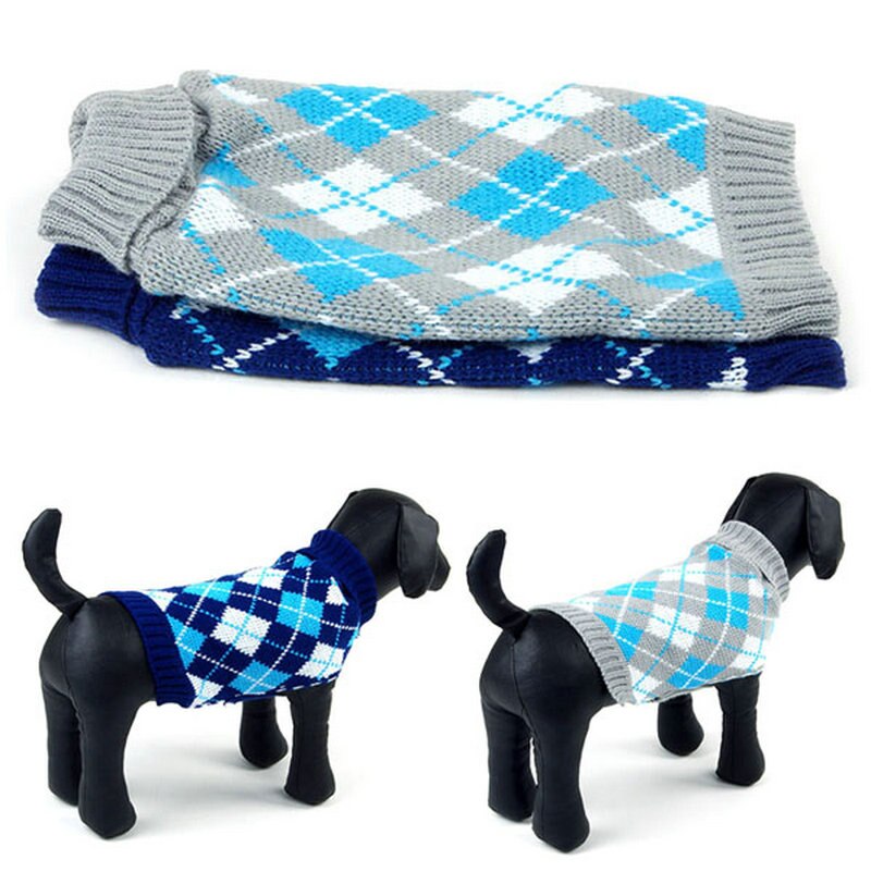 Vehomy 2-Piece Pet Christmas Sweater Set - Plaid Knit For Cats & Small Dogs - View #5