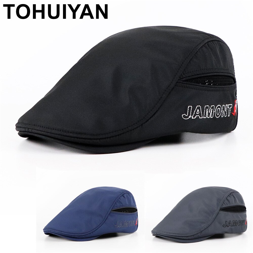 Krantenjongenspet voor heren zomer ademend mesh taxihoed casual baker boy hoeden merk boinas duckbill petten dames golfpetten