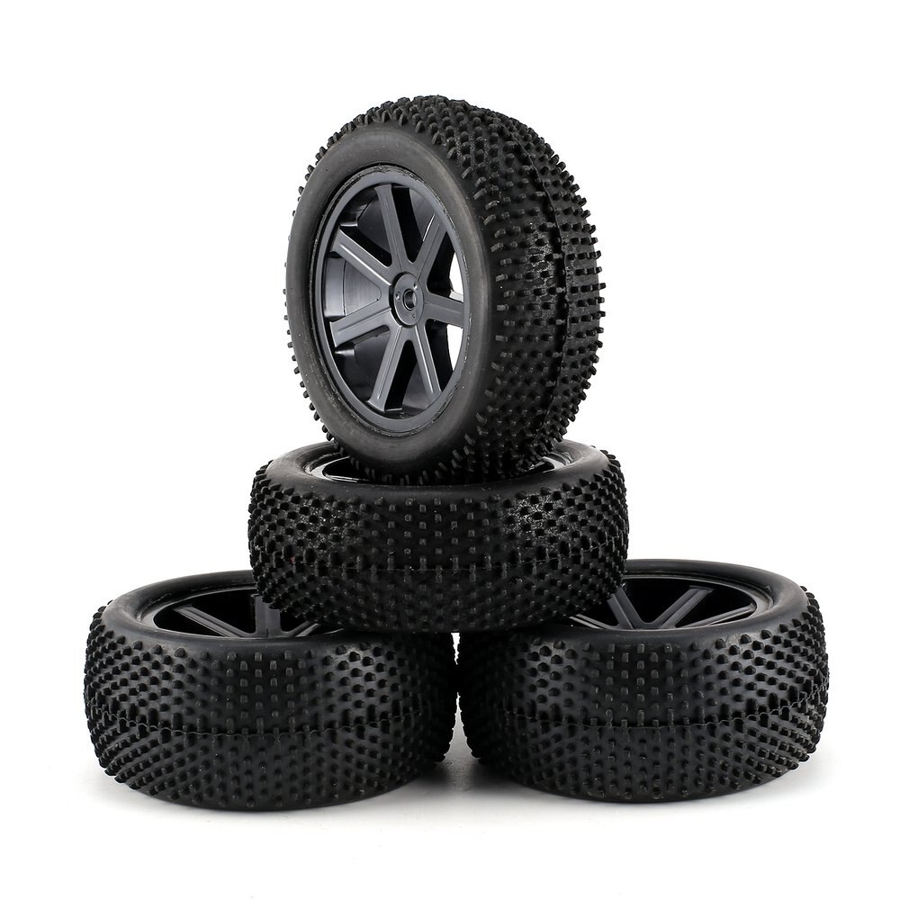 2 Paar 85Mm Wielnaaf Rim & Rubber Banden Voor 1:10 Off-Road Rc Auto Buggy Banden Spare onderdelen Accessoires Component