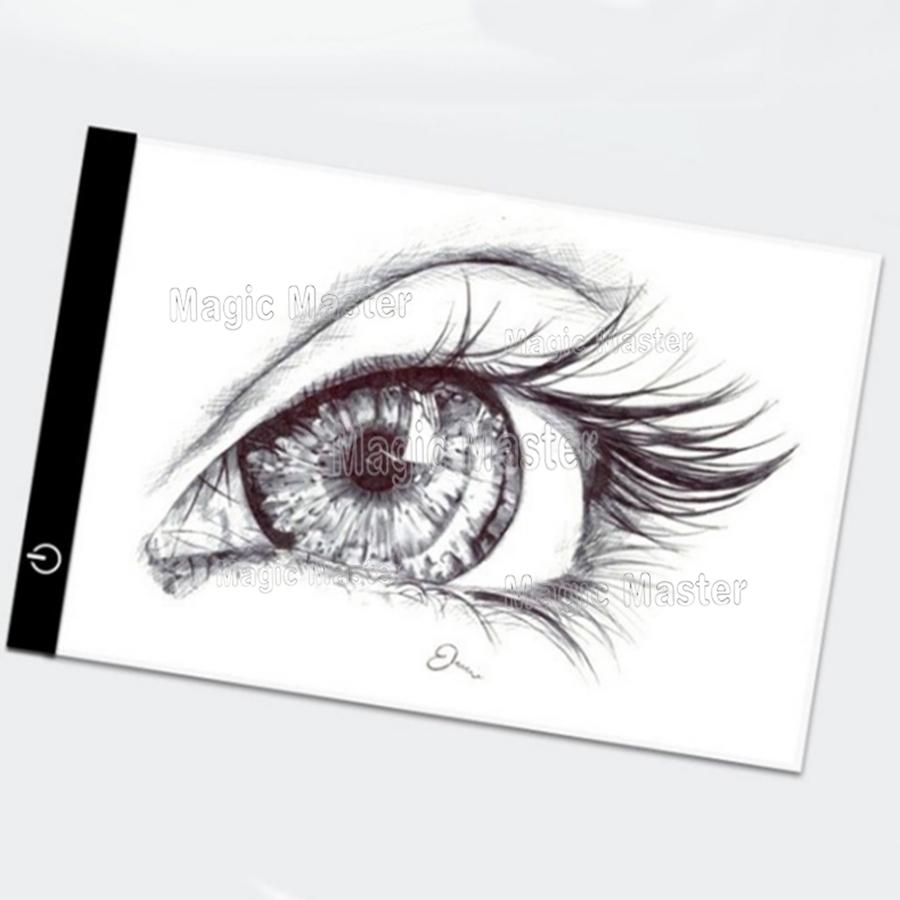 Dimbare LED Grafische Tablet Schrijven Diamant Schilderen Tool Lichtbak Pads Digitale Tekening A4 Kopie Tablet Daimond borduren