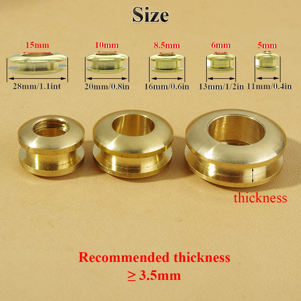 2pcs Solid Brass Screw Back Eyelets Craft Accessory Metal Plating Round Eyelets with Washer Grommets Leather for Bags Jeans