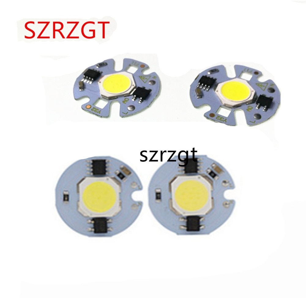 Led cob chip lamp 3w 5w 7w 9w 220v input smart ic geen driver hoge lumens voor diy led flood light downlight spot 220v