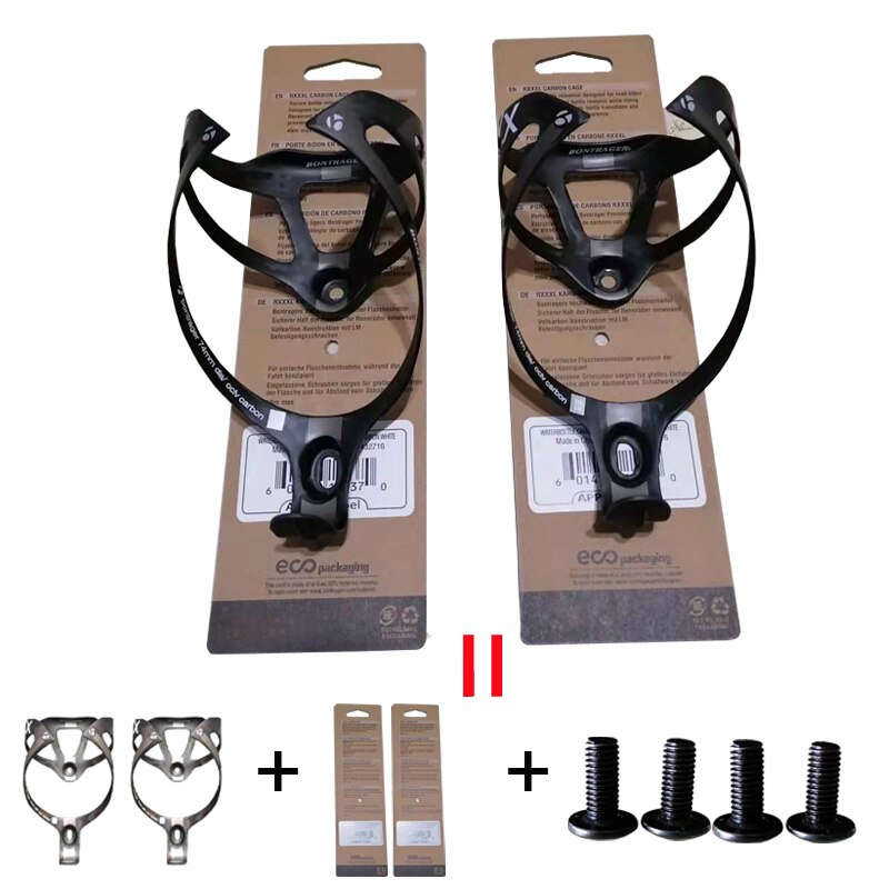 2Pcs Xxx Carbon Bidonhouder Fiets Houders Mtb Road Flessen Bidonhouder Fiets Houder 3K/ud Fiets Fles Houder: matte black card2pcs