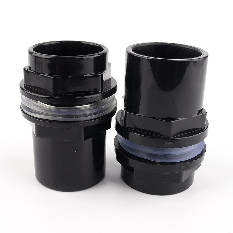 5 Size Avaliable 1/2"~1 1/2" PVC Pipe Fittings Aquarium Fish Tank Connector Overflow Thread Water Supply Accessories Joint