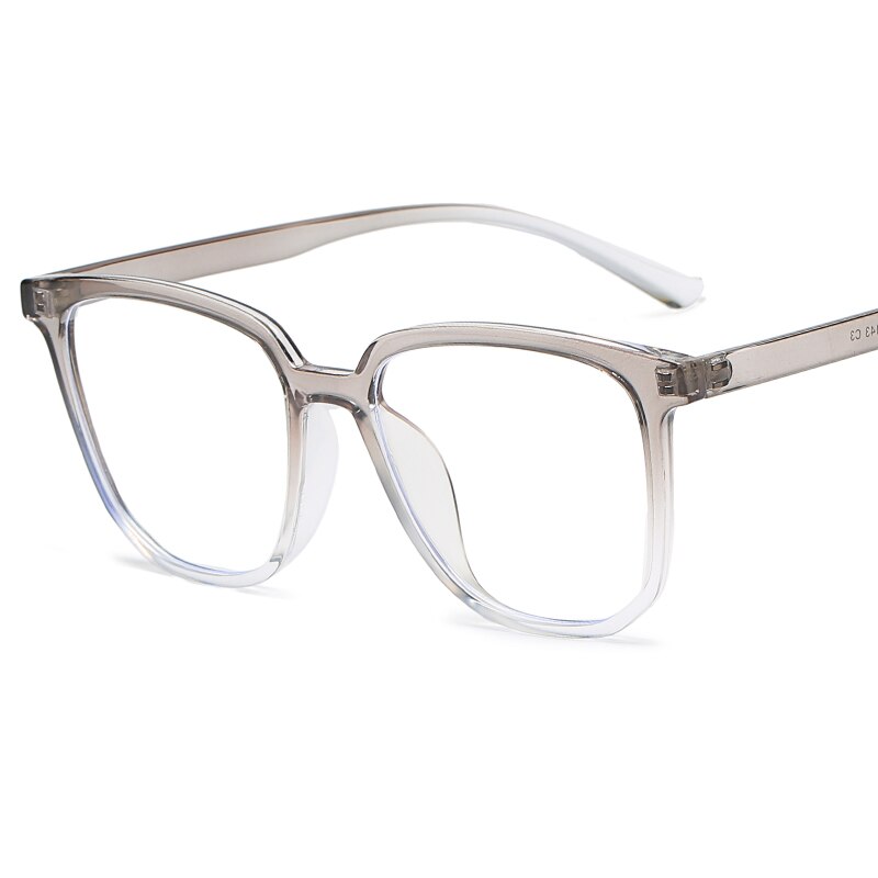 Gafas cuadradas modernas transparentes para hombre y mujer, lentes ópticas con marco de luz azul, transparentes, para ordenador, novedad de: Gray
