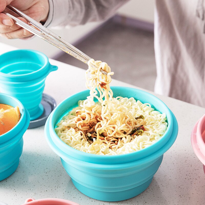 Bol en Silicone pliable en plein air randonnée bol pliant Portable de alimentaire