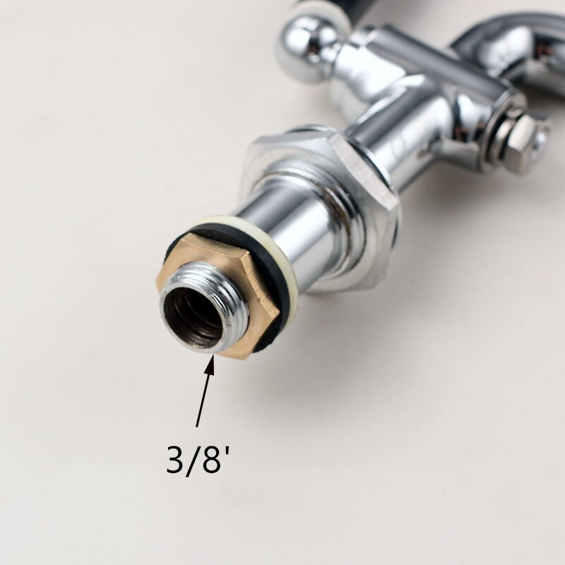 3/8 'Messing Chroom Lange Elektrische Theepot Kraan Warm Water Fles Kraan Open Emmer Water Uitloop Bibcock