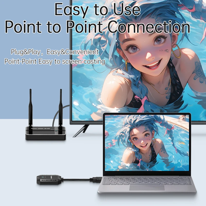 5G 4K 1080P 50M inalámbrico HDMI VGA transmisor de vídeo receptor extensor adaptador de pantalla Dongle para teléfono TV Monitor proyector PC