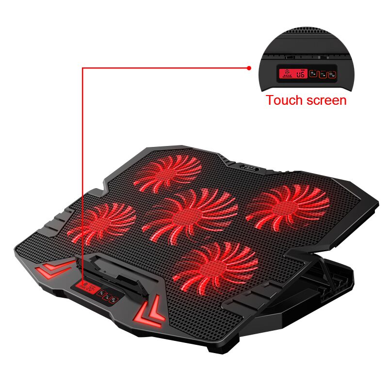 Laptop cooler 2 USB Ports and Five cooling Fan laptop cooling pad Notebook Stand for 12-17 inch for Laptop: Default Title