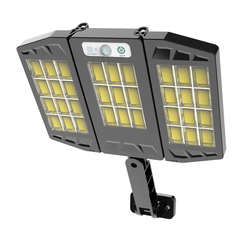 264/384 LED 3 COB Solar Street Lights Outdoor 3 Head Motion Sensor 180 Angle Wide Lighting Waterproof Remote Control Wall Lamp: 33COB