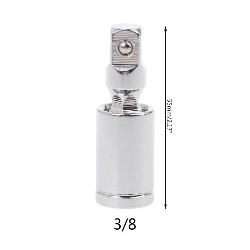 1/4 "3/8" 1/2 "Kruiskoppeling Set Ratchet Hoek Extension Bar Socket Adapter Handmatige En Pneumatische 360 Roterende adapter