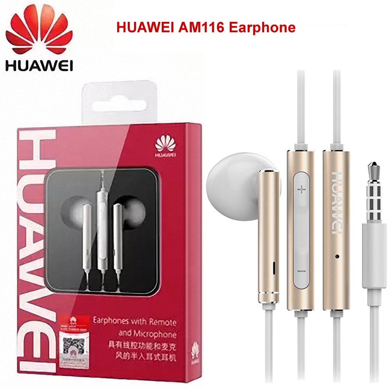 Huawei AM116 Metall in Ohr Kopfhörer mit Mic Volume Control Ohr Handys für Huawei P9 P10 plus Ohrhörer fone de ouvido écouteur