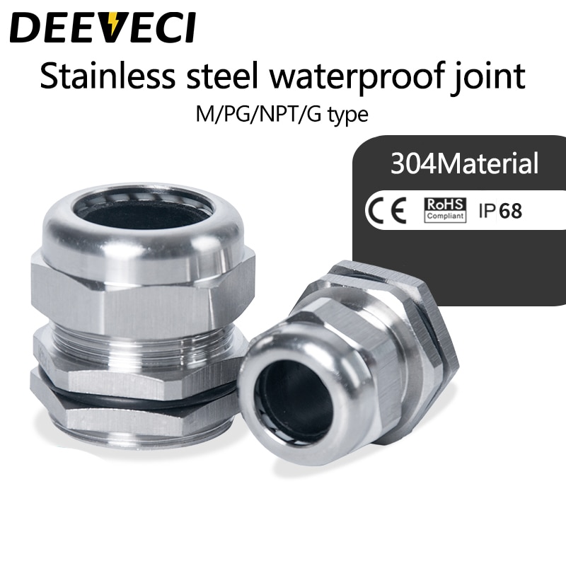 304 acier inoxydable métal presse-étoupe étanche glande britannique G américain NPT scellé tête fixe