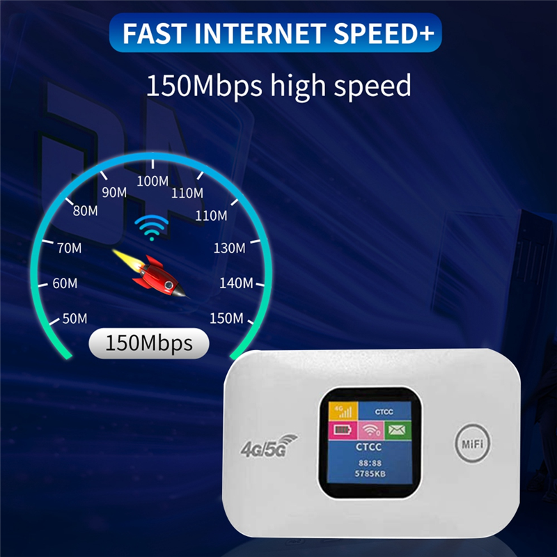Kannettava 4g wifi-reititin mifi 150 mbps automobiili wifi langaton hotspot värinäyttö sim-korttipaikalla tukee 10 käyttäjää