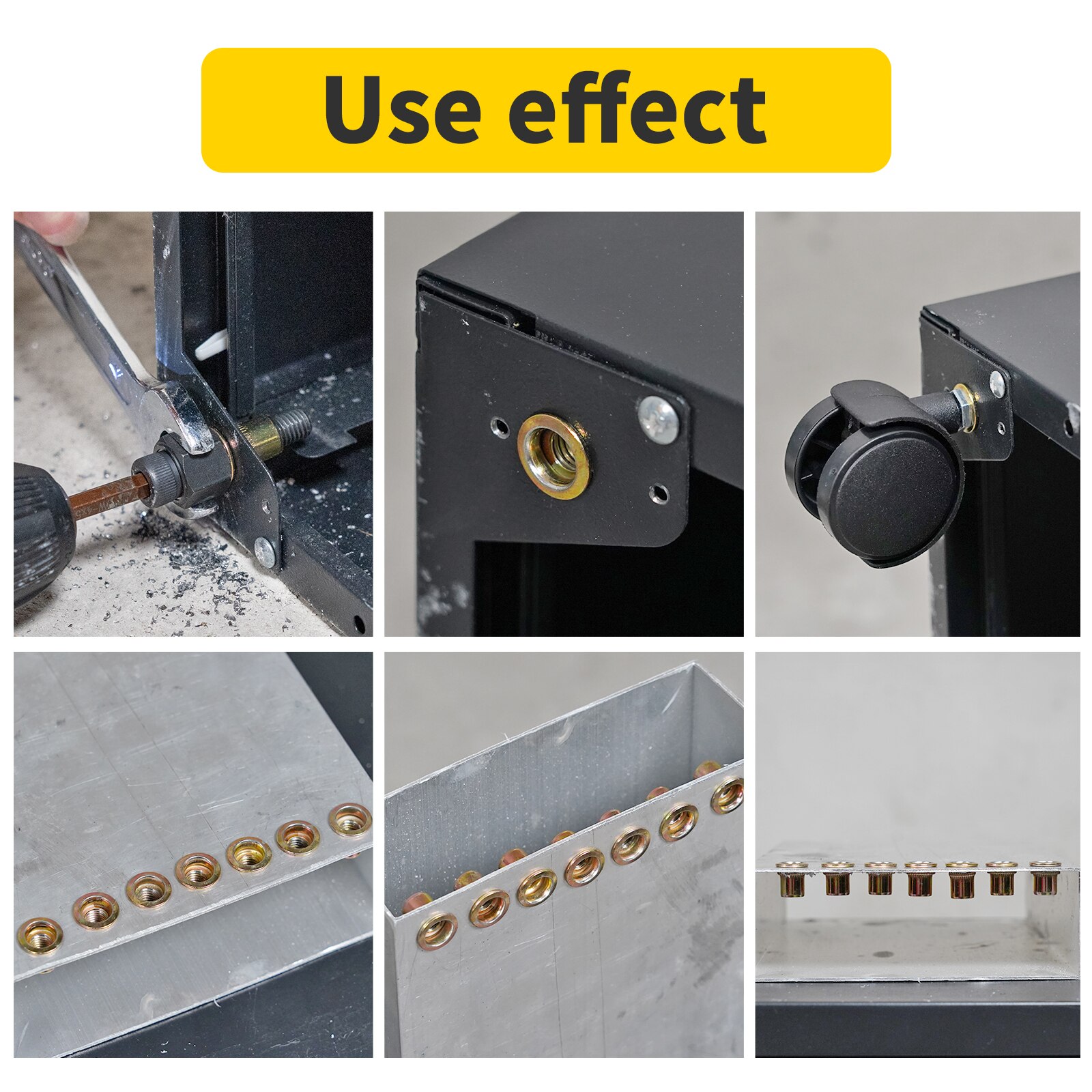 Écrou de tête de pistolet de rivetage manuel en acier inoxydable, outil d&#39;installation Simple, M3 M4 M5 M6 M10 avec 70 / 95 / 300 pièces écrous pince a rivet riveteuse pince rivet riveteuse électrique rivet fileté pinc