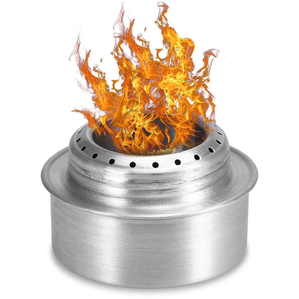 Lixada bärbar utomhus camping spis mini aluminiumlegering alkohol spis brännare med lock för vandring matlagning spis grytor och kastruller