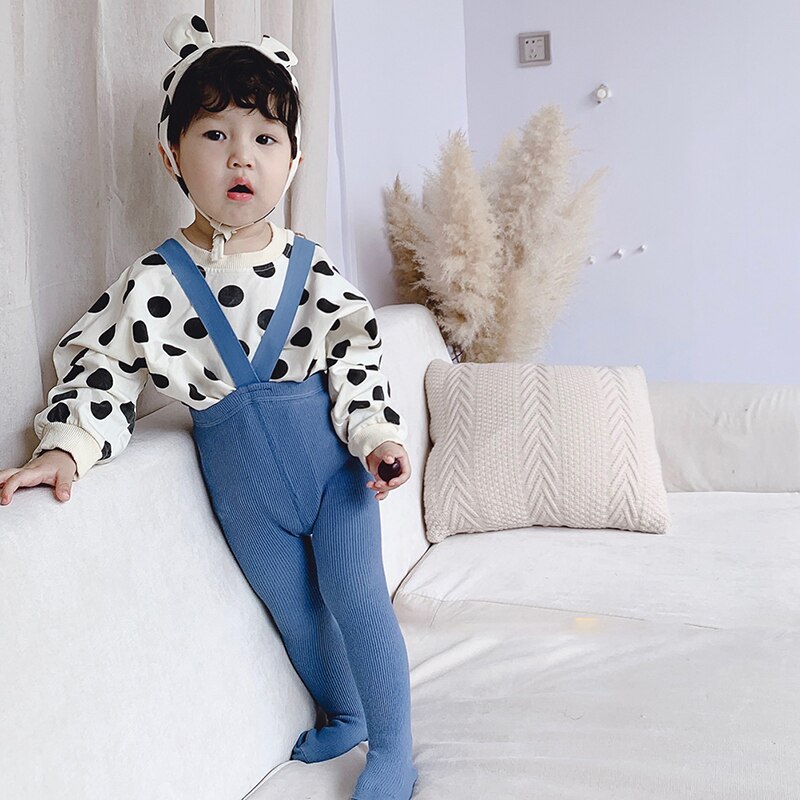 Pantalones suaves de otoño para bebés y niñas, lindos pantalones de algodón para niños, mono de Color sólido, monos para niños