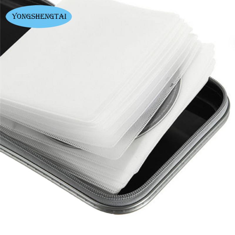 Portable 40pcs Disc CD DVD Wallet Storage Organizer Case Boxes Holder CD Sleeve Hard Bag Album Box Cases with Zipper