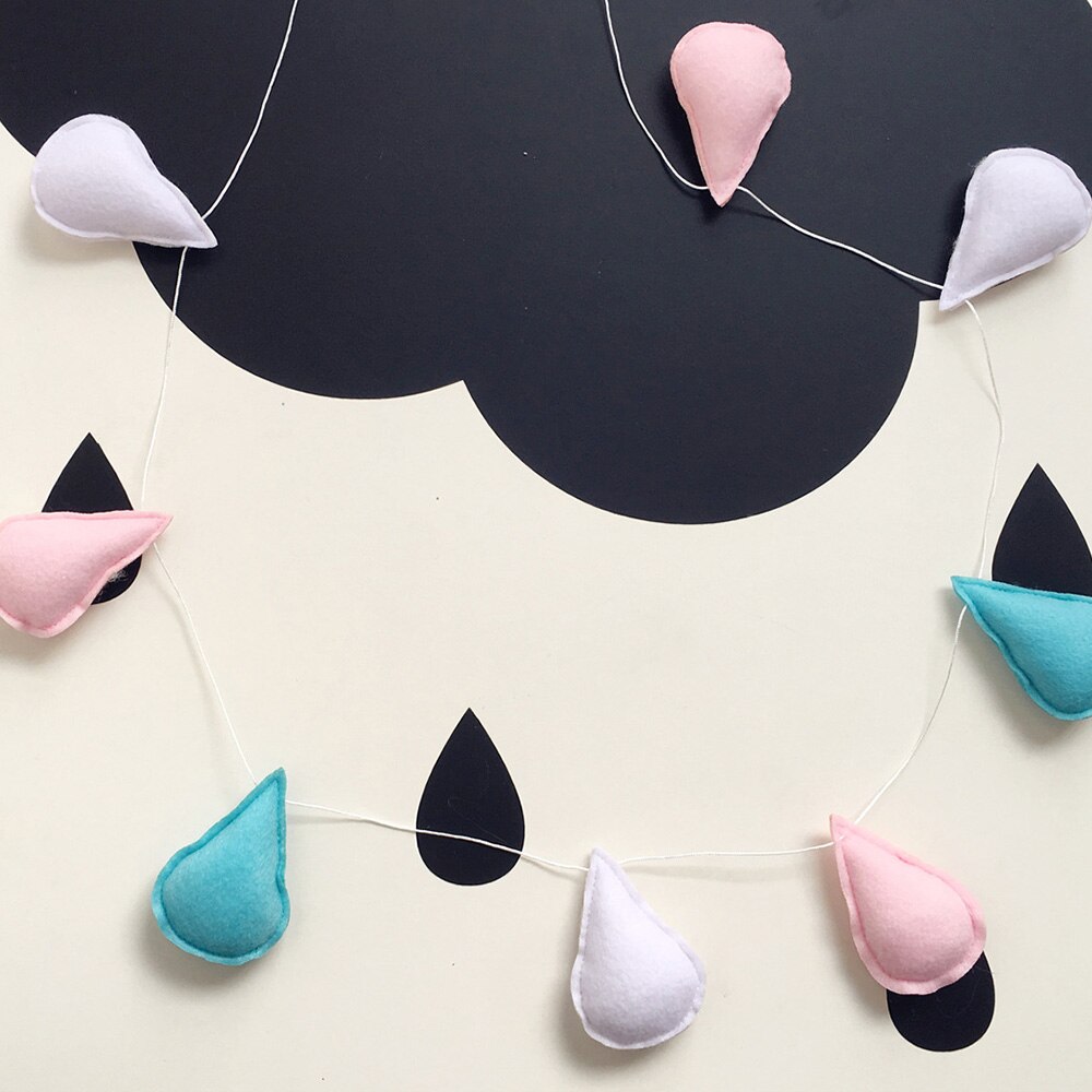 Baby Bumper Voor Pasgeborenen Baby Room Decor Rainbow Regendruppels Opknoping Muur Kinderen Tent Kamer Decoratie Bumper Fotografie Props: Rainbow-4