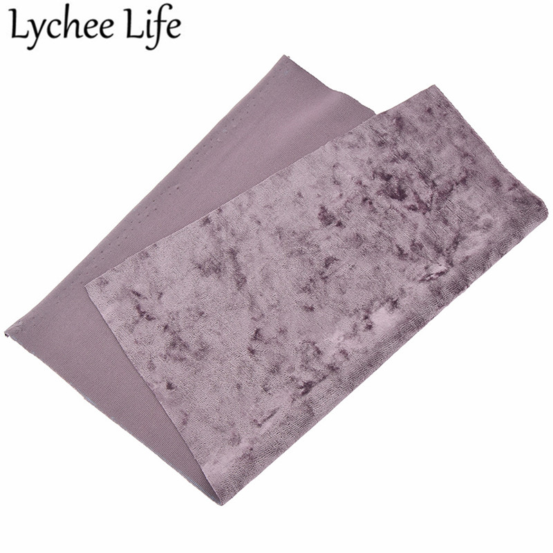 Lychee Life A4 Polyester Spandex Velvet Fabric 29x21cm Colorful Flexible Cloth Fabric DIY Handmade Sewing Accessories Supplies: 2