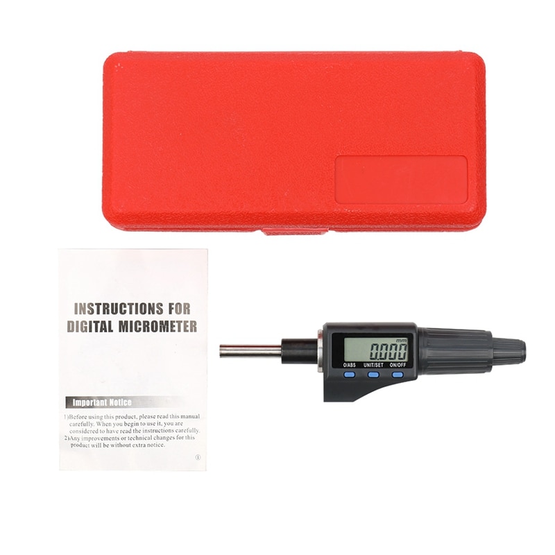 Digitale Micro-meter Accessoire Lcd-scherm Mini Draagbare Met Bereik Van 25Mm En Nauwkeurigheid Van 0.001Mm Met gereedschapskist