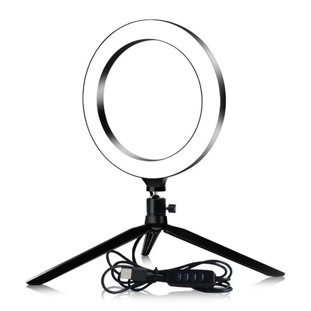 20CM LED Ring Light Photography Photo Ring Fill Light With Tripod Stand For Cell Phone Ring Lamp Ringlight Remote Dimmable: 1