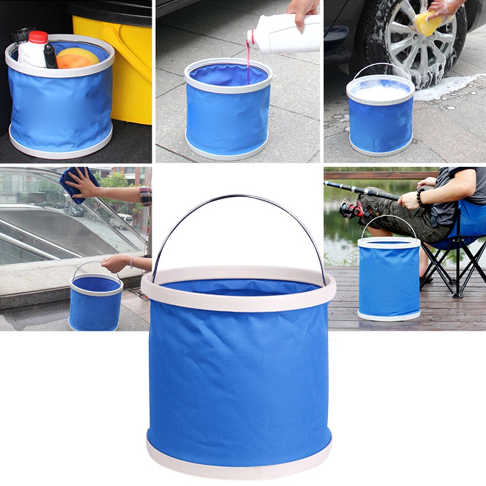 Collapsible Bucket Multifunction Portable Folding Bucket Water Container for Camping Fishing Boating Hiking