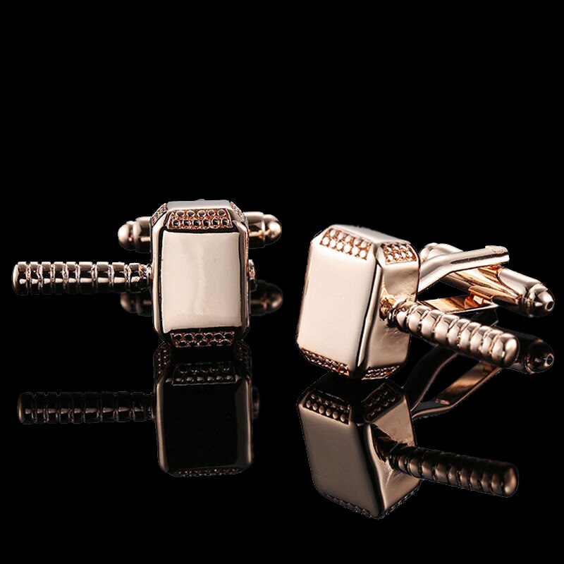 Paire De Boutons De Manchette En Métal Doré émaillé Avec Motif Couronne ER - Occasion Très Bon état