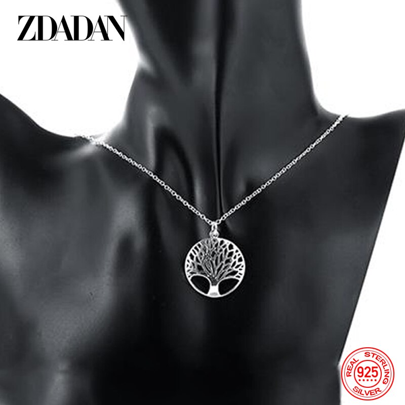 Zdadan 925 Sterling Zilveren Boom Van Het Leven Ketting Voor Vrouwen Mode Bruiloft Sieraden