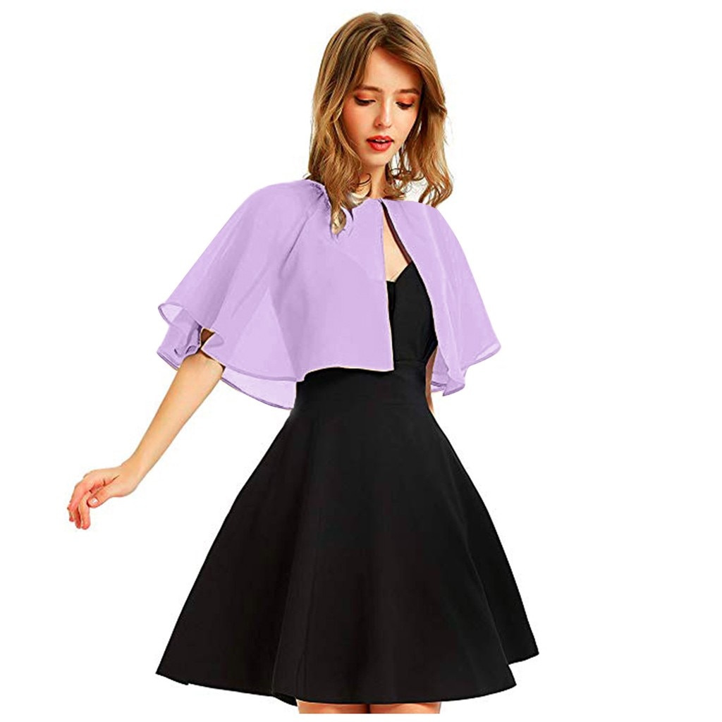 Chal de chifón suave para mujer para vestido de noche boda capa Bolero Flapper Bufanda sólida Bufanda invierno chal accesorios mujer