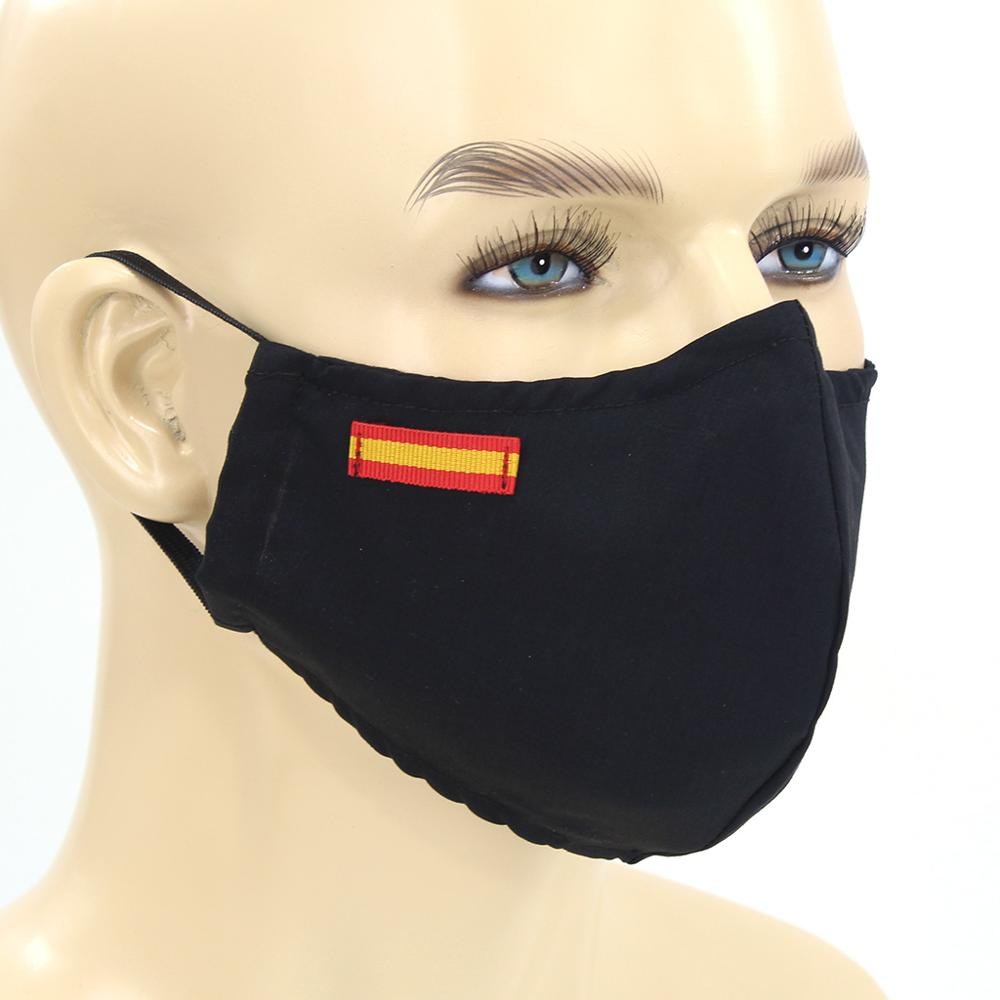 Mascarilla higienica reutilizable de microfibra fabricada en España con funda interior para filtro e innovador sistema de cierre: Naranja