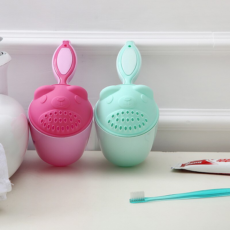 Leuke Cartoon Baby Bad Caps Waggel Shampoo Cup Kinderen Baden Bailer Baby Douche Lepels Kind Wassen Haar Cup Kids Bad tool