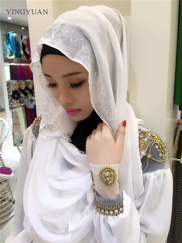CJ118 180*70cm Middle East drilling Austria muslim hijabs scarf beautiful women of scarves (no underscarf)
