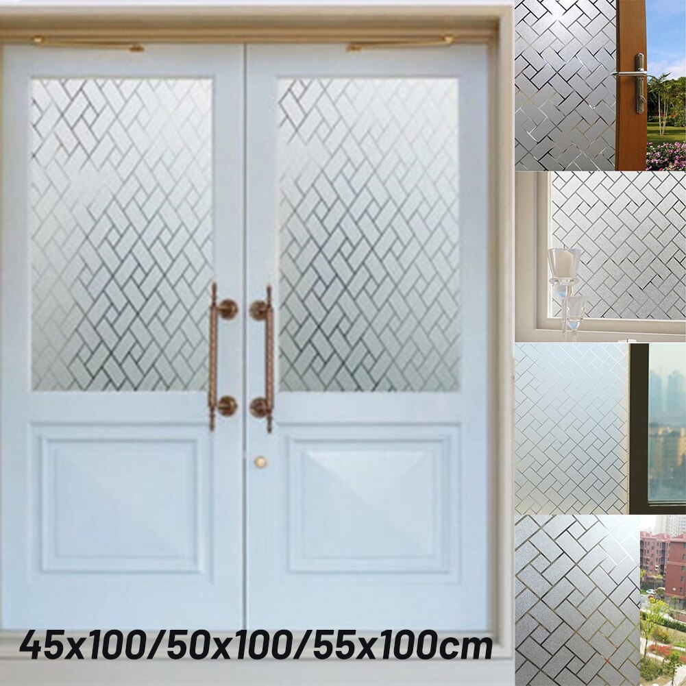 Pvc Window Covering Film Frosted Static Privacy Decorative UV Blocking Heat Control Glass Window Stickers