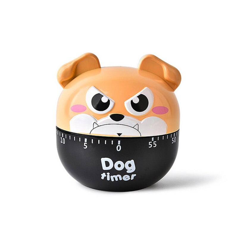 1PCS Lovely Dog Mechanical Timer Kitchen 60 Minute Cooking Mechanical Easy Operate Reminder Kitchen Cooking Egg Steam Timer Tool