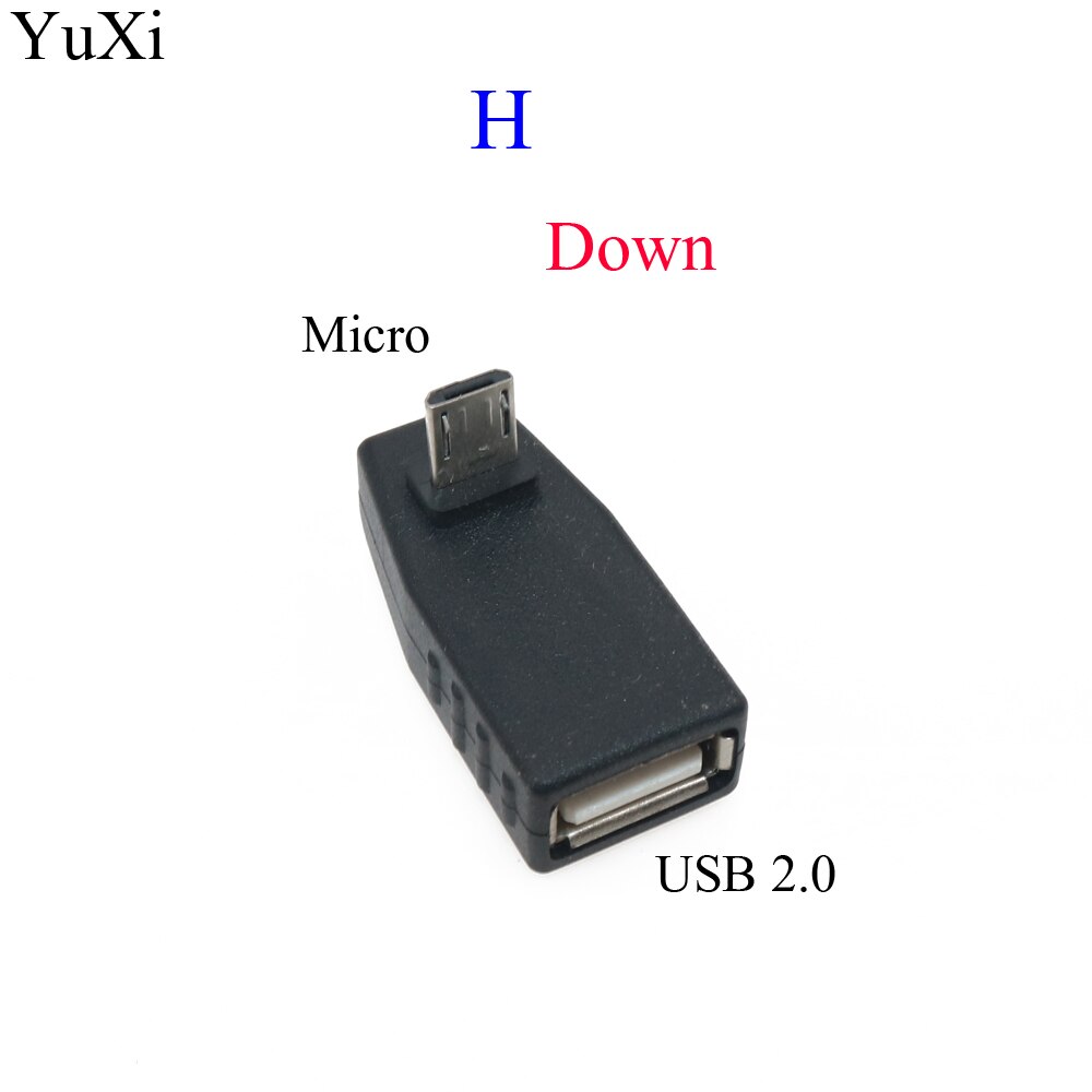 Neuer schwarzer USB 2.0 Typ A auf Mikro USB B männlich weiblich Adapter Stecker Konverter USB 2.0 auf Mikro-USB-Anschluss 90 Grad: Anderes