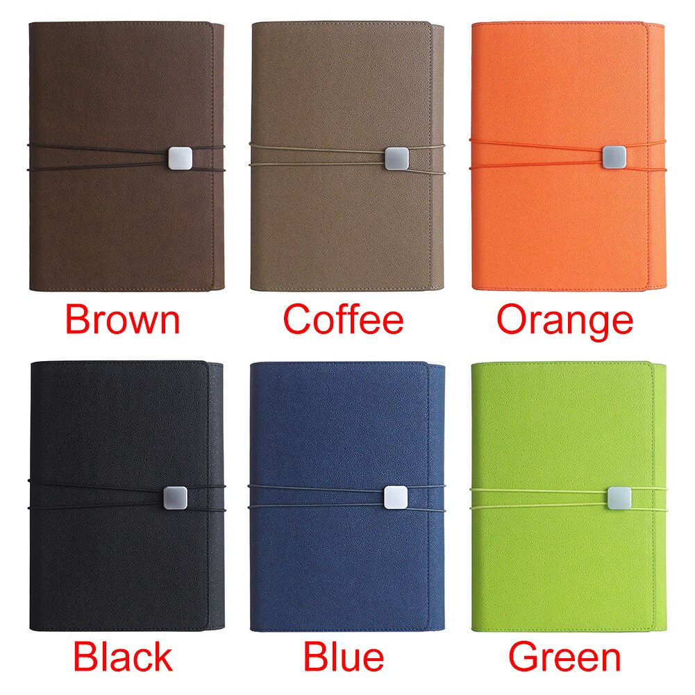 A5 90 Pages Agenda Phone Pocket Office Planner With Card Slot PU Leather Organizer Coil Binding Three-fold Calendar Notebook
