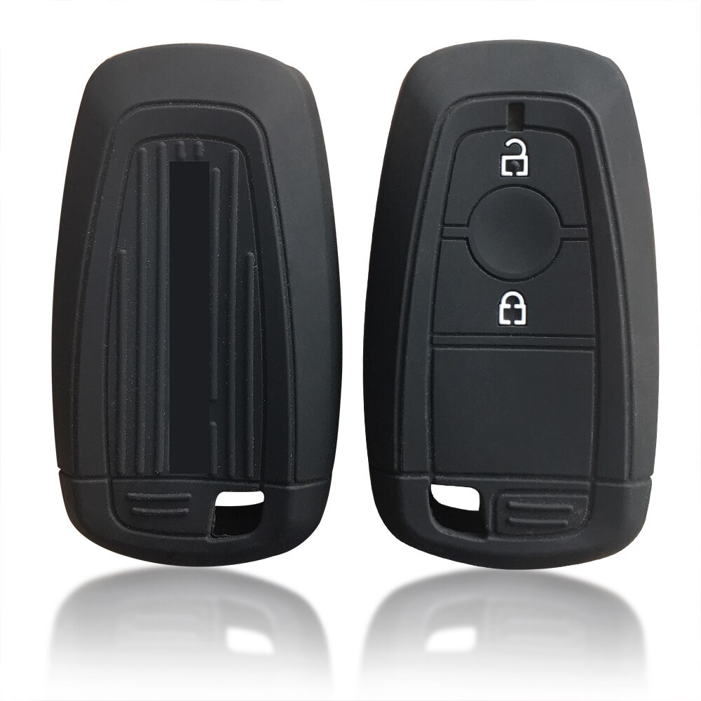Silicone Key Holder For Ford Ranger Raptor Pickup Car Key Cover Case Smart Remote Control Key Accessories Shell Fob Protection: Black
