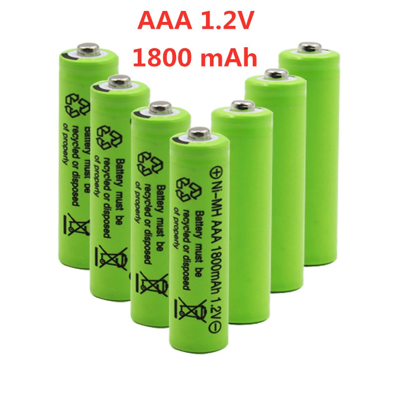 4 ~ 20 pièces 100% d'origine AAA 1800 mAh 1.2 V batterie rechargeable AAA 1800 mAh Ni-MH rechargeable 1.2 V 2A batterie
